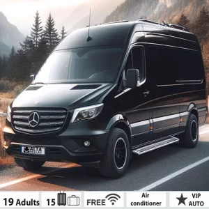 Minibus transportation service in Crete - ideal for group travel with ample space and comfort.