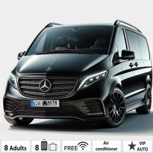 Minivan transfer service in Crete - spacious and comfortable transportation option for your travels.